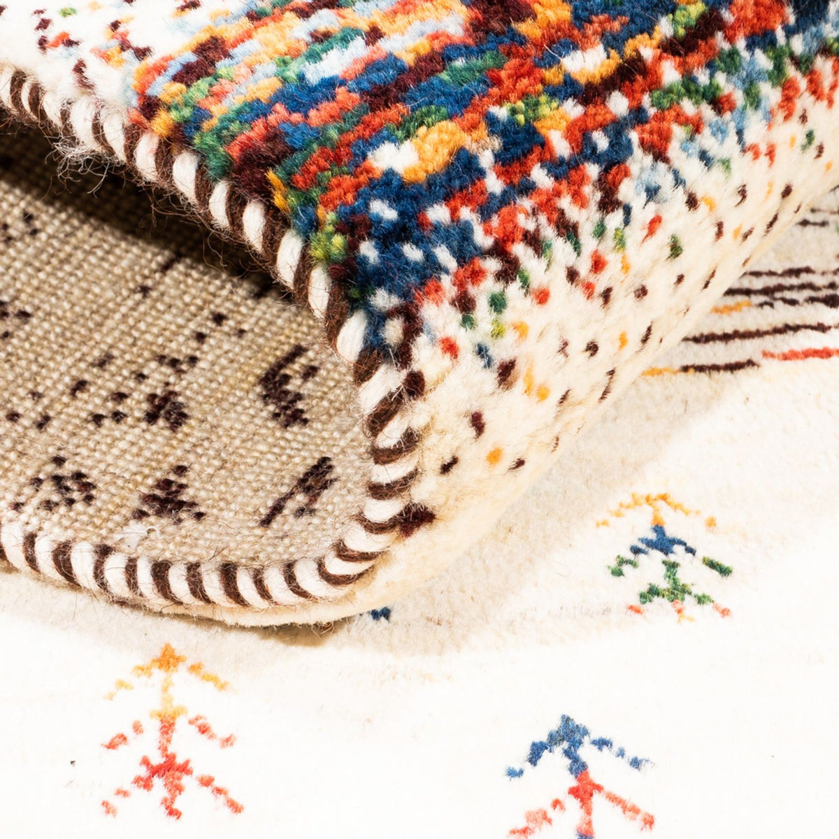 Alfombra Gabbeh - Loribaft Persa - Real - 120 x 83 cm - multicolor