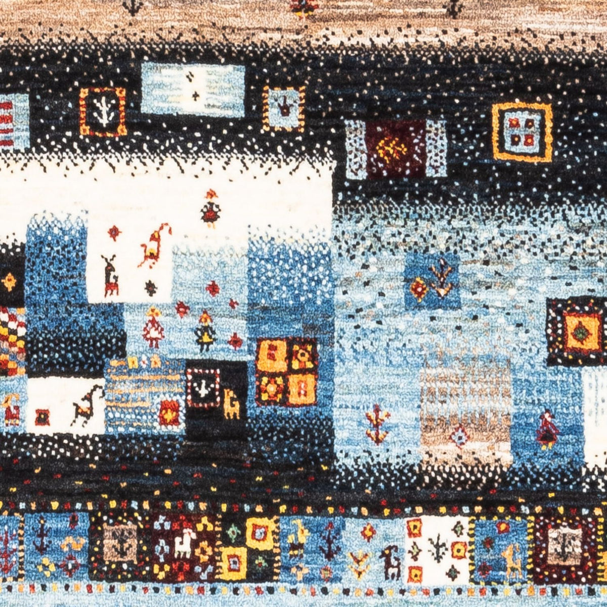 Alfombra Gabbeh - Loribaft Persa - Real - 141 x 87 cm - multicolor