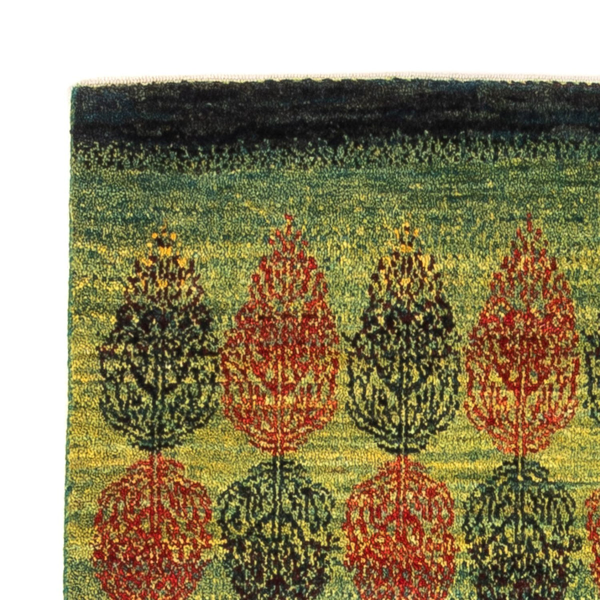 Alfombra Gabbeh - Loribaft Persa - Real - 138 x 87 cm - multicolor