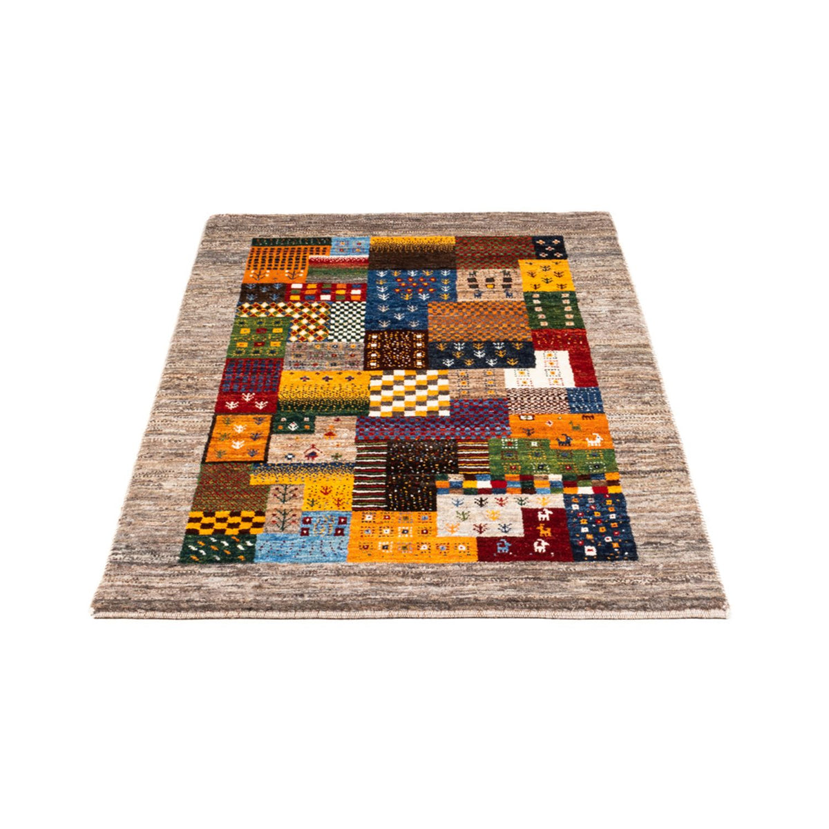 Alfombra Gabbeh - Loribaft Persa - Real - 138 x 84 cm - multicolor