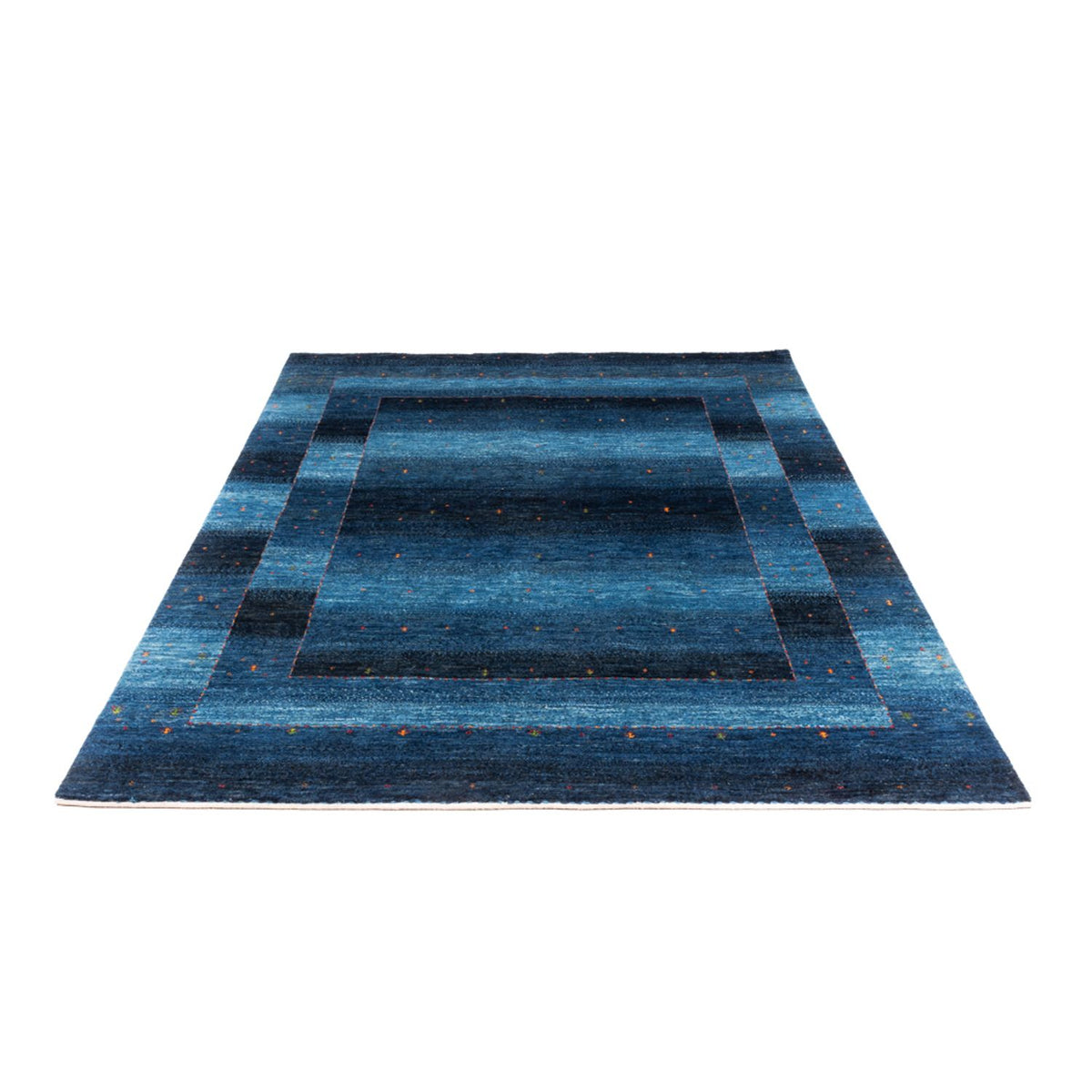 Alfombra Gabbeh - Loribaft Persa - 204 x 153 cm - azul