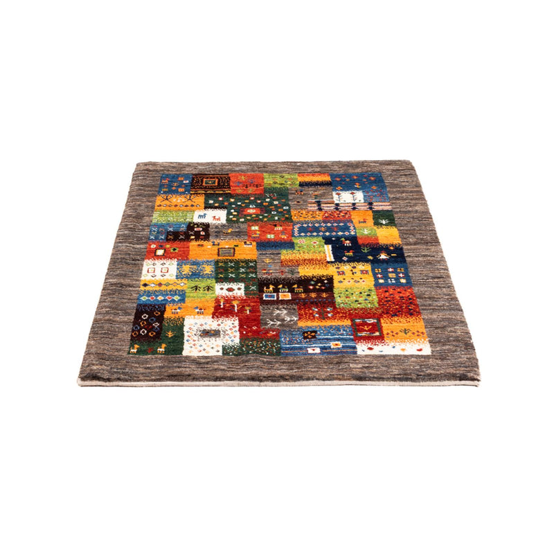 Alfombra Gabbeh - Loribaft Persa - Real - 106 x 81 cm - multicolor