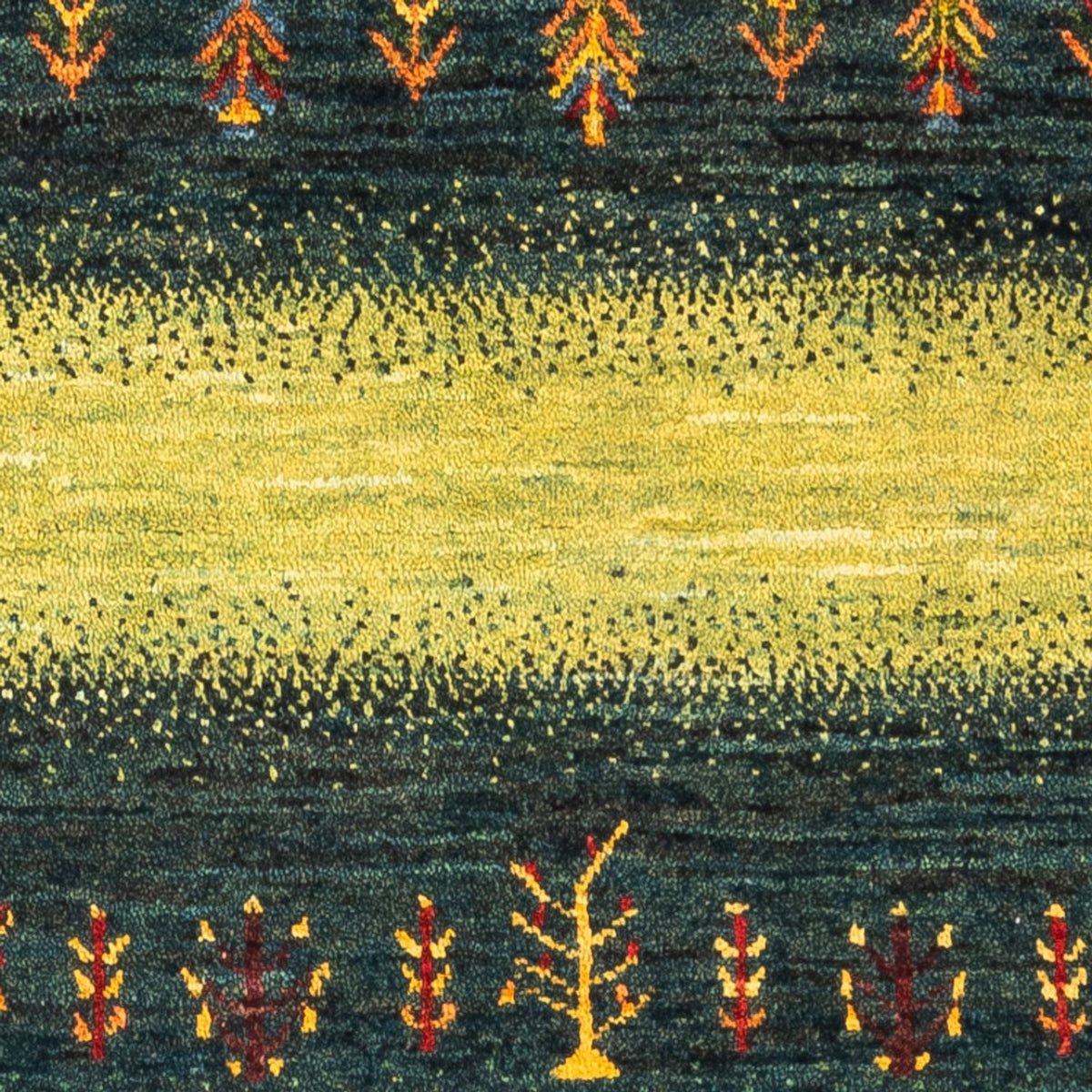Alfombra Gabbeh - Loribaft Persa - Real - 137 x 81 cm - multicolor