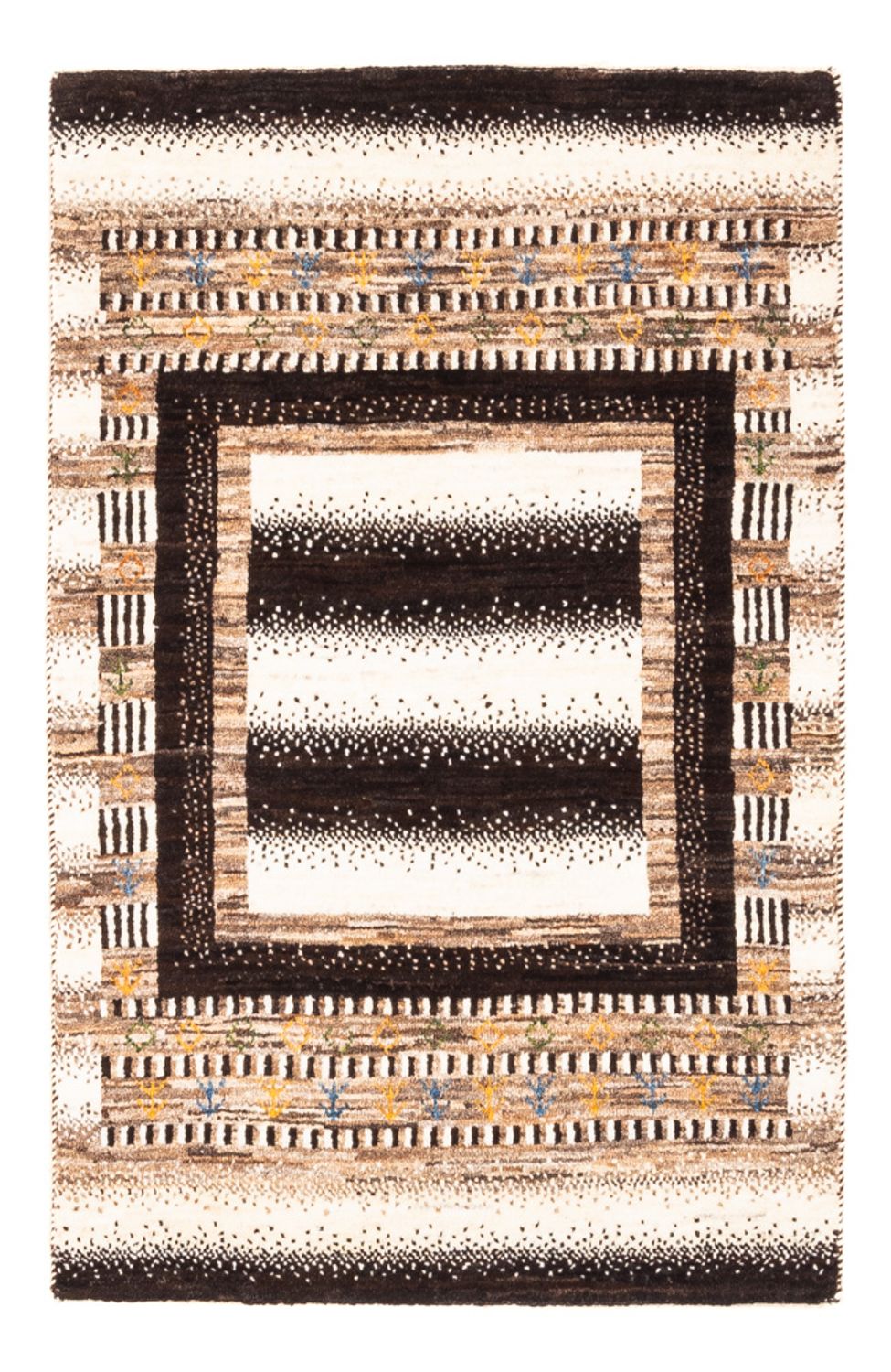 Alfombra Gabbeh - Loribaft Persa - Real - 111 x 72 cm - multicolor