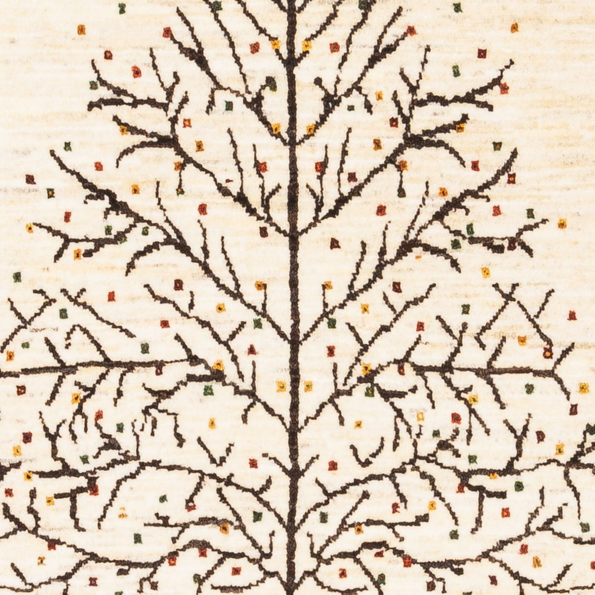 Alfombra Gabbeh - Loribaft Persa - Real - 132 x 84 cm - crema