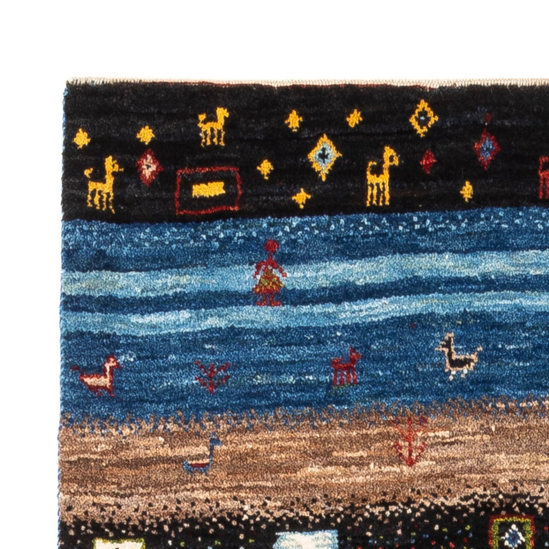 Alfombra Gabbeh - Loribaft Persa - Real - 132 x 85 cm - multicolor