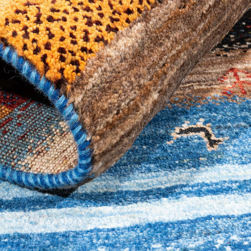 Alfombra Gabbeh - Loribaft Persa - Real - 132 x 85 cm - multicolor