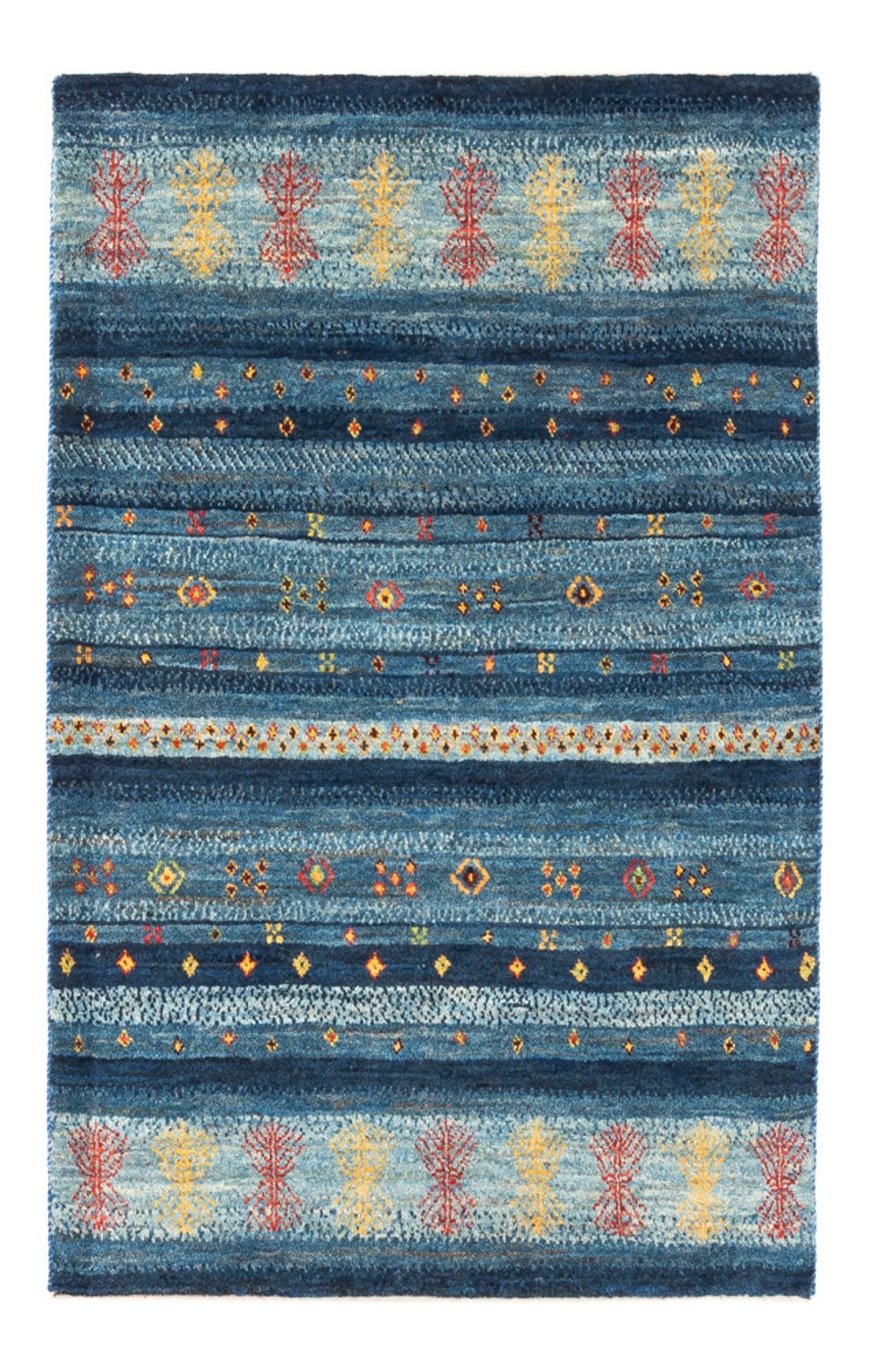 Alfombra Gabbeh - Loribaft Persa - Real - 129 x 84 cm - multicolor