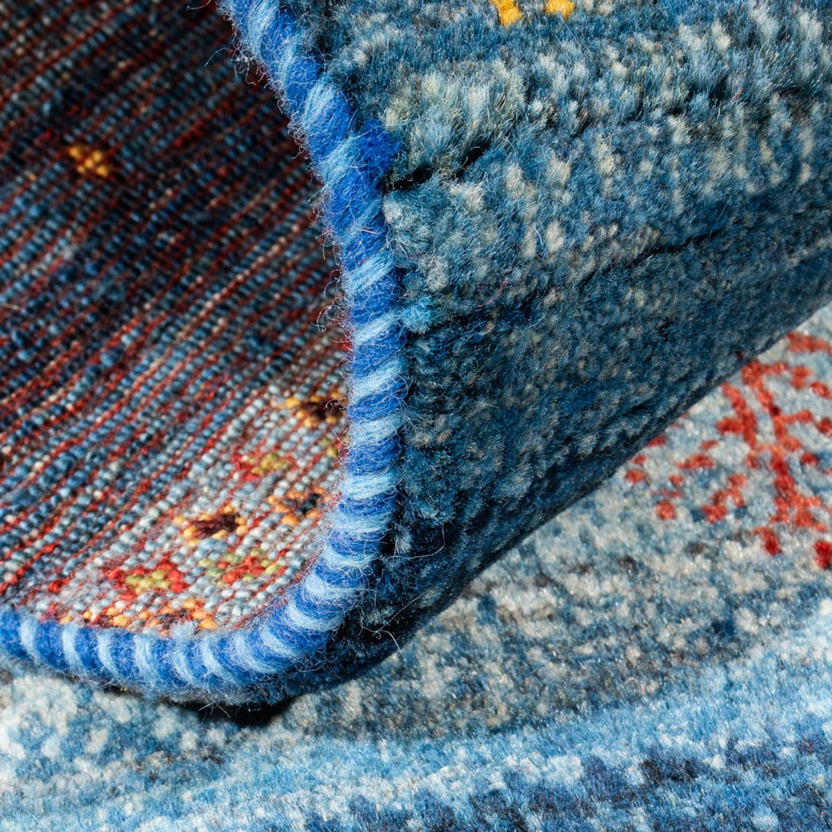 Alfombra Gabbeh - Loribaft Persa - Real - 129 x 84 cm - multicolor