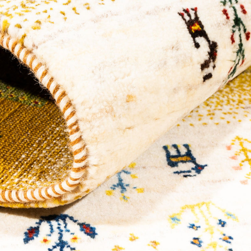 Alfombra Gabbeh - Loribaft Persa - 156 x 96 cm - multicolor