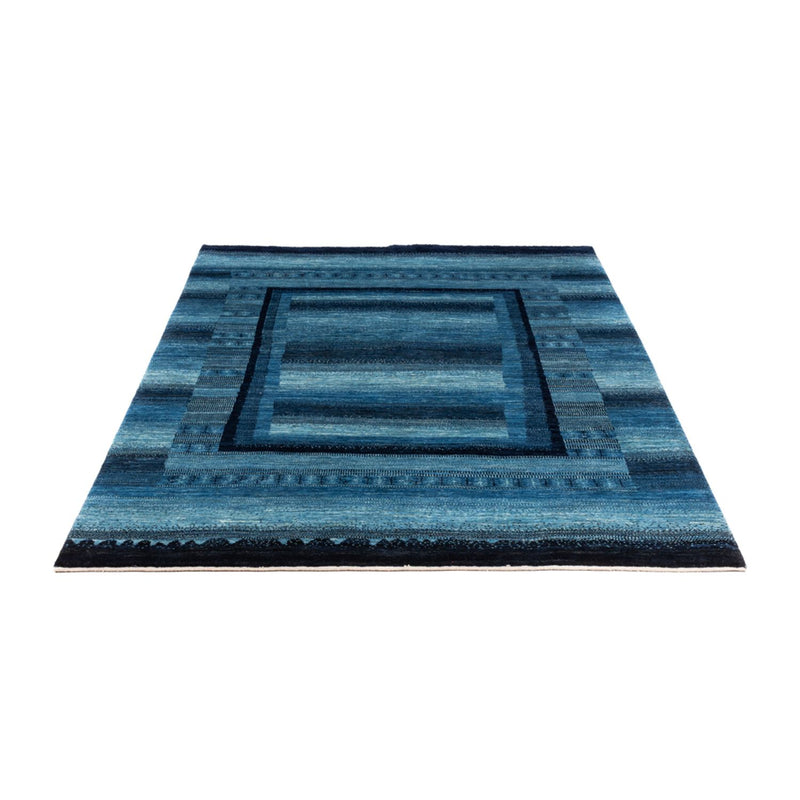 Alfombra Gabbeh - Loribaft Persa - Real - 210 x 150 cm - azul