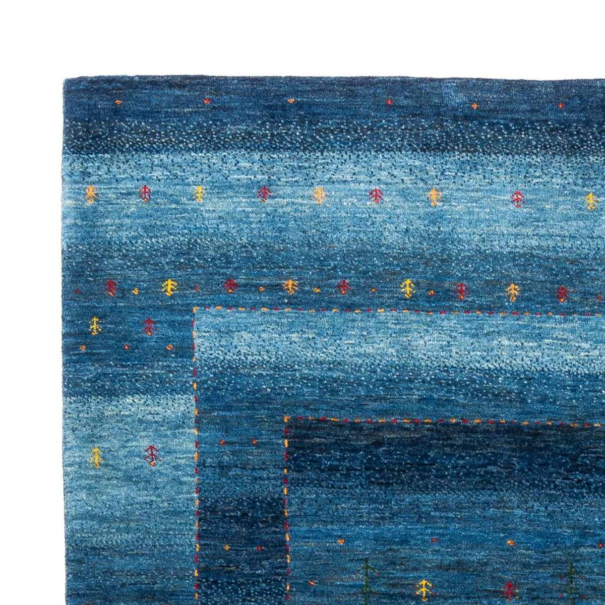 Alfombra Gabbeh - Loribaft Persa - 209 x 154 cm - azul