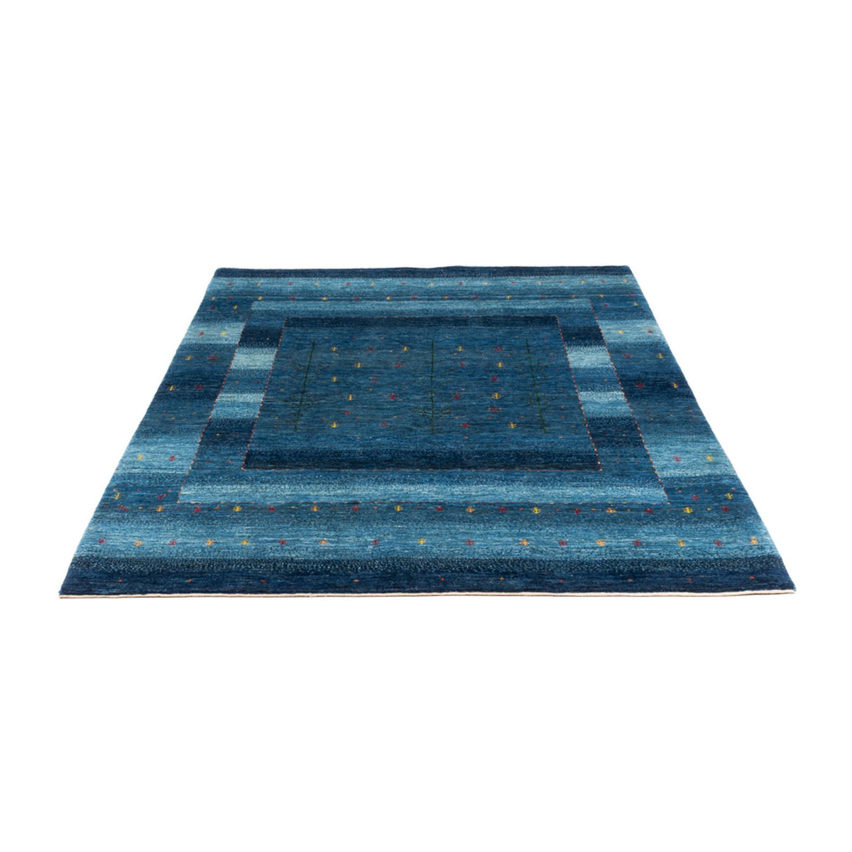 Alfombra Gabbeh - Loribaft Persa - 209 x 154 cm - azul