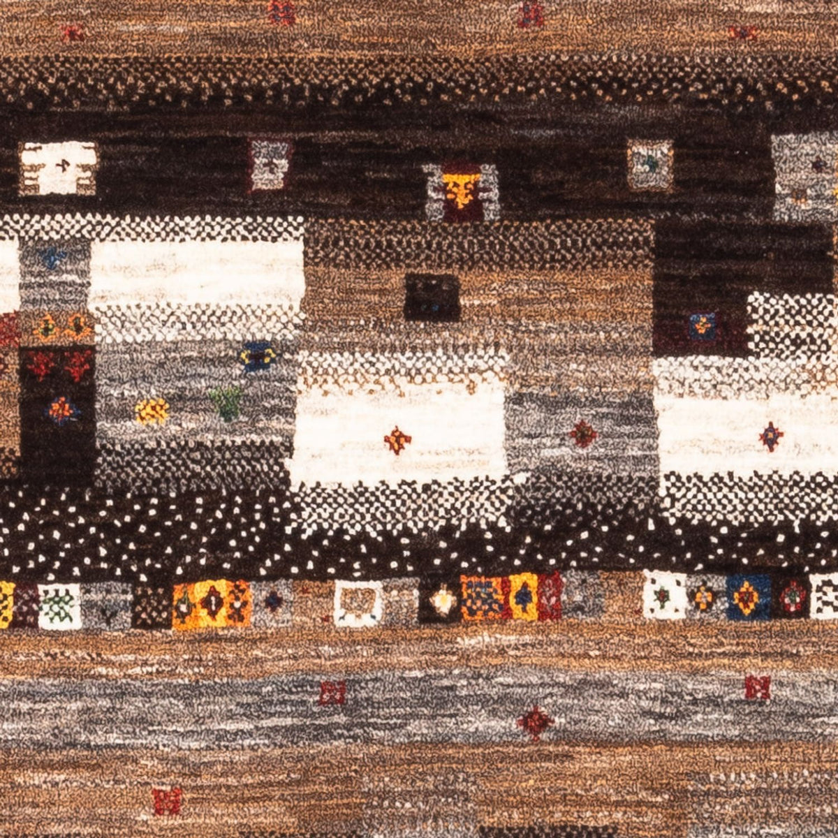 Alfombra Gabbeh - Loribaft Persa - Real - 129 x 84 cm - multicolor