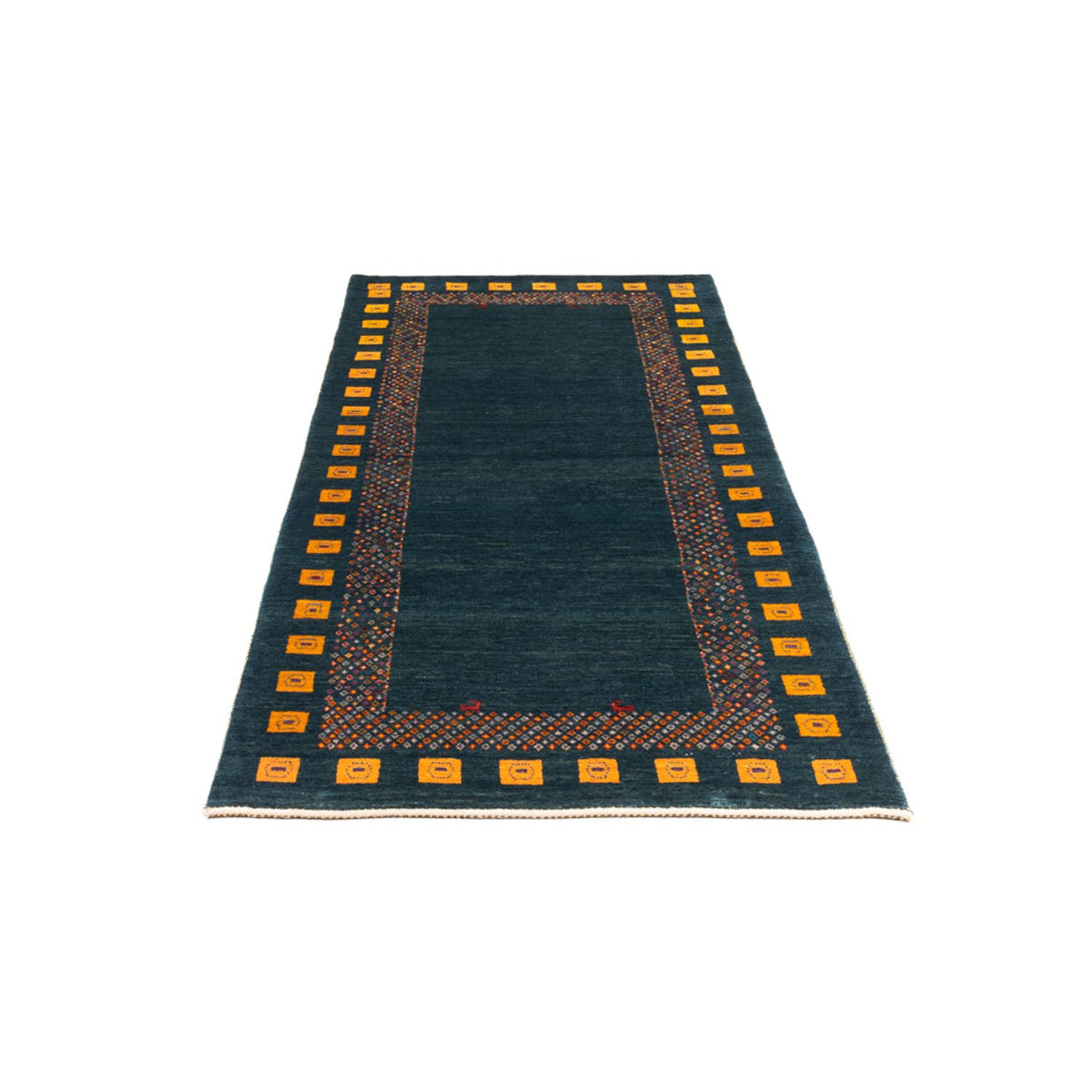 Alfombra de pasillo Alfombra Gabbeh - Persa - 200 x 85 cm - azul oscuro
