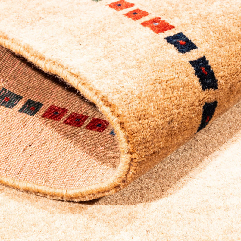 Alfombra de pasillo Alfombra Gabbeh - Persa - 196 x 82 cm - beige