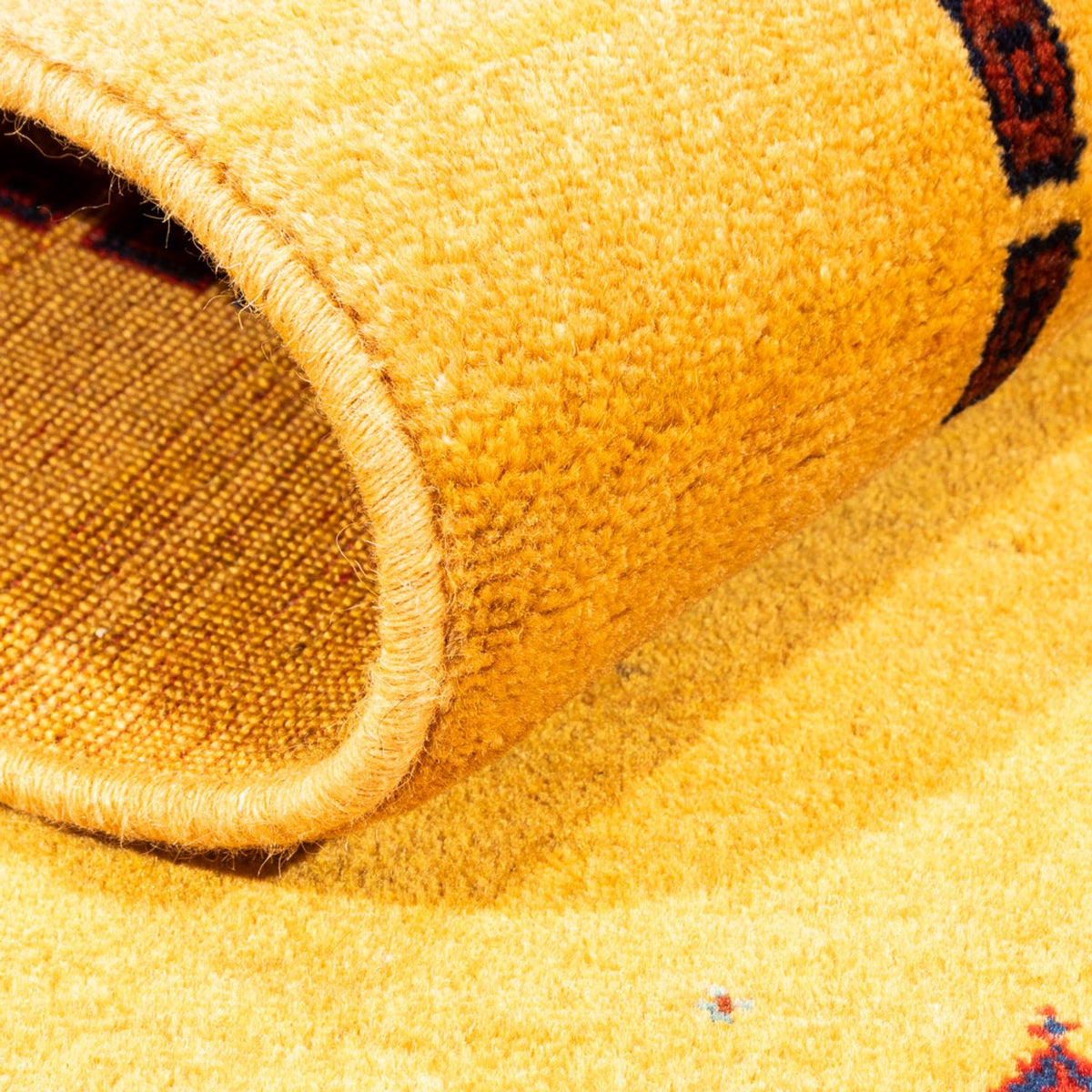 Alfombra Gabbeh - Persa - 155 x 83 cm - amarillo