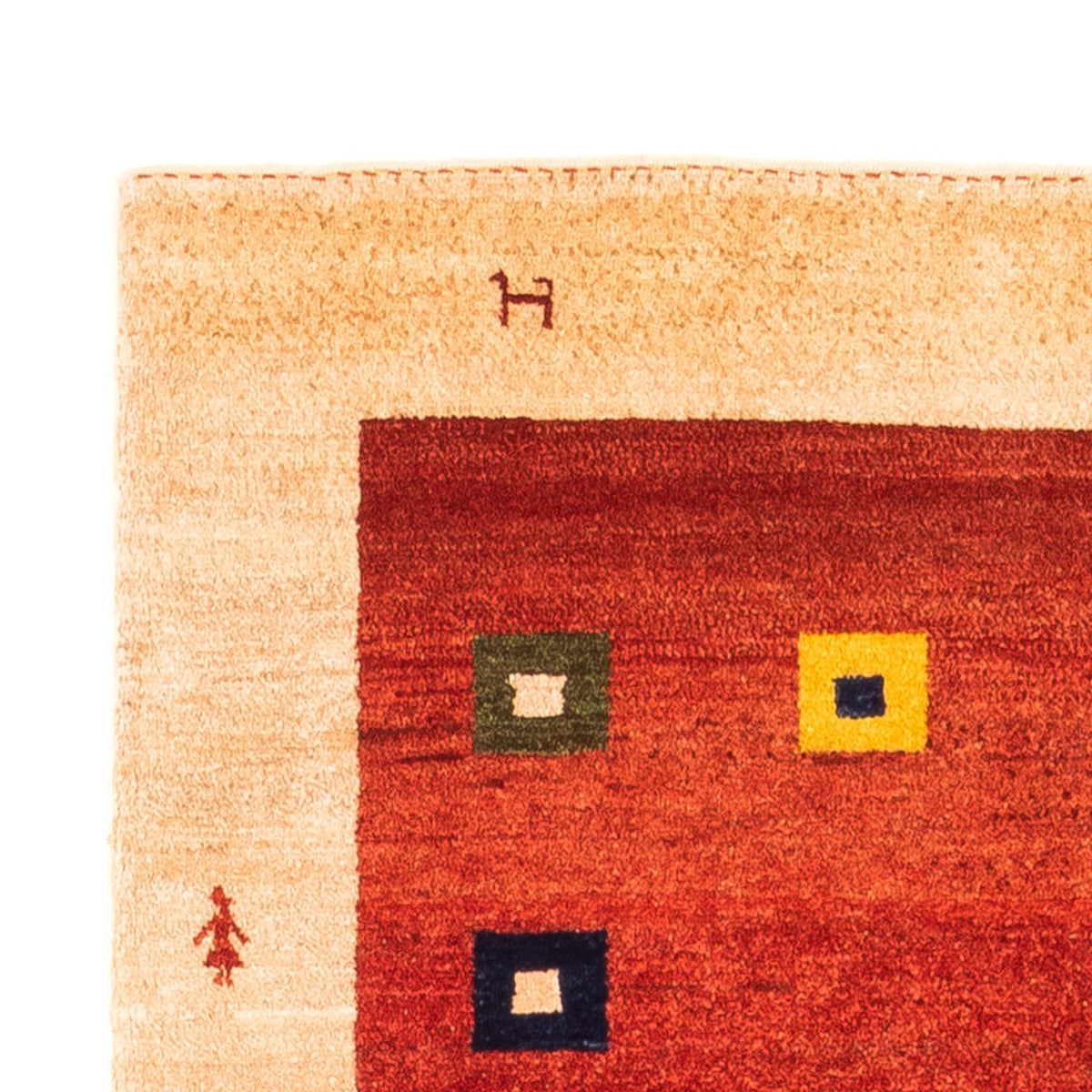 Alfombra de pasillo Alfombra Gabbeh - Persa - 190 x 79 cm - rojo