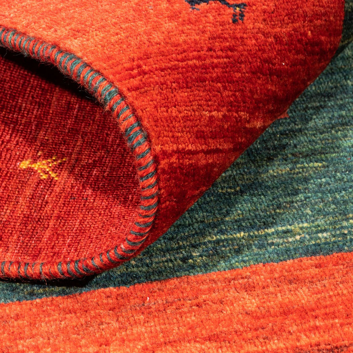 Alfombra Gabbeh - Persa - 122 x 78 cm - rojo