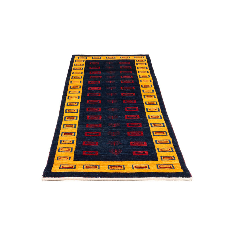 Alfombra de pasillo Alfombra Gabbeh - Persa - 200 x 82 cm - azul oscuro