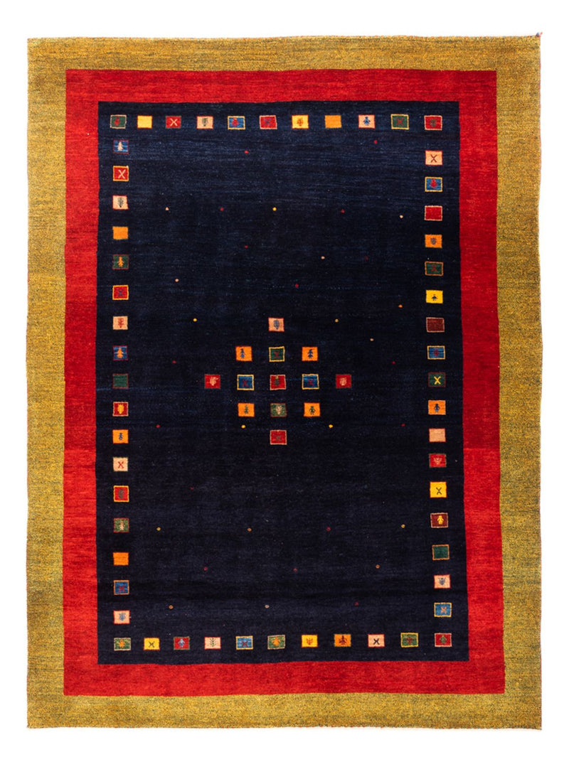 Alfombra Gabbeh - Persa - 216 x 158 cm - azul oscuro