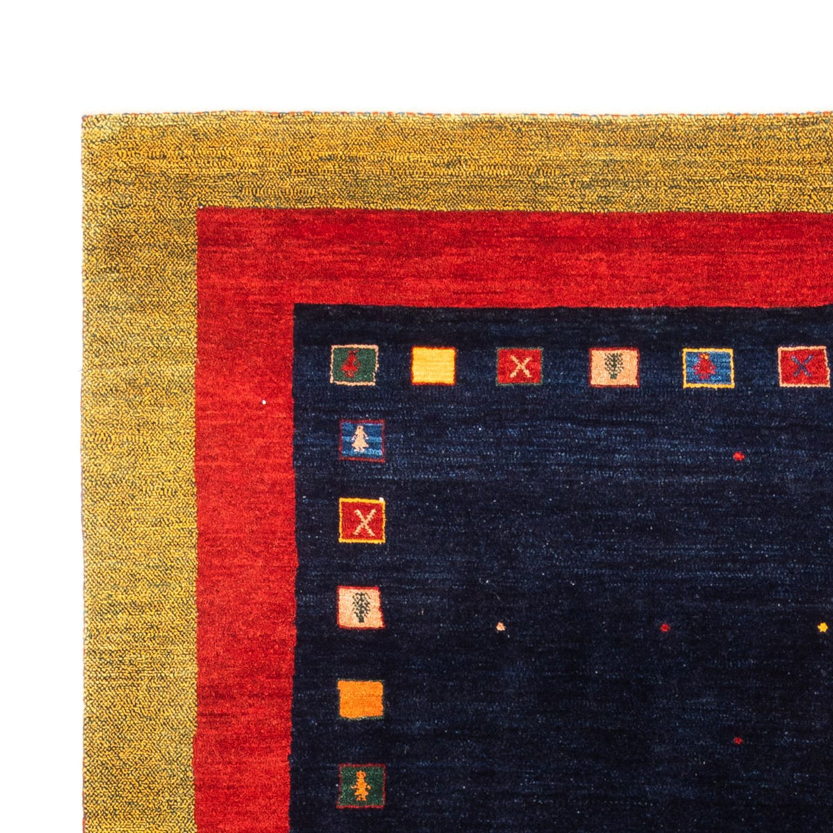 Alfombra Gabbeh - Persa - 216 x 158 cm - azul oscuro