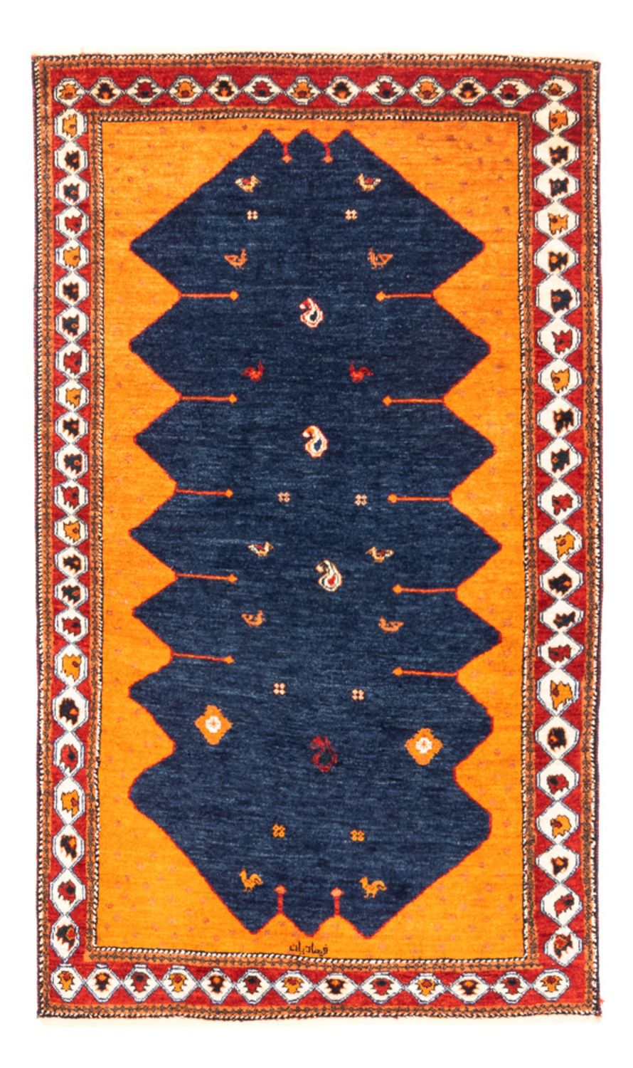 Alfombra Gabbeh - Persa - 164 x 103 cm - azul oscuro