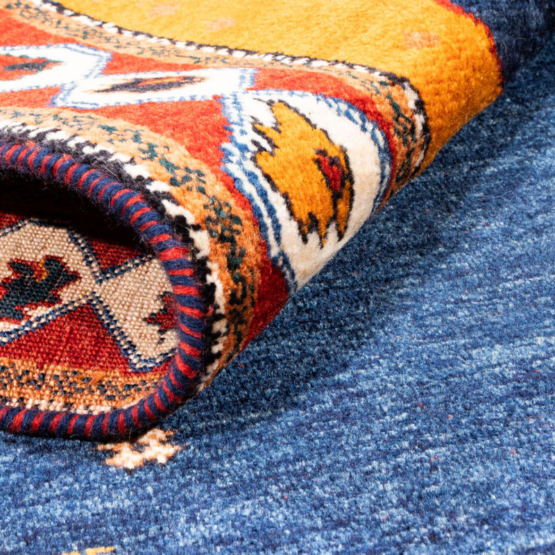 Alfombra Gabbeh - Persa - 164 x 103 cm - azul oscuro