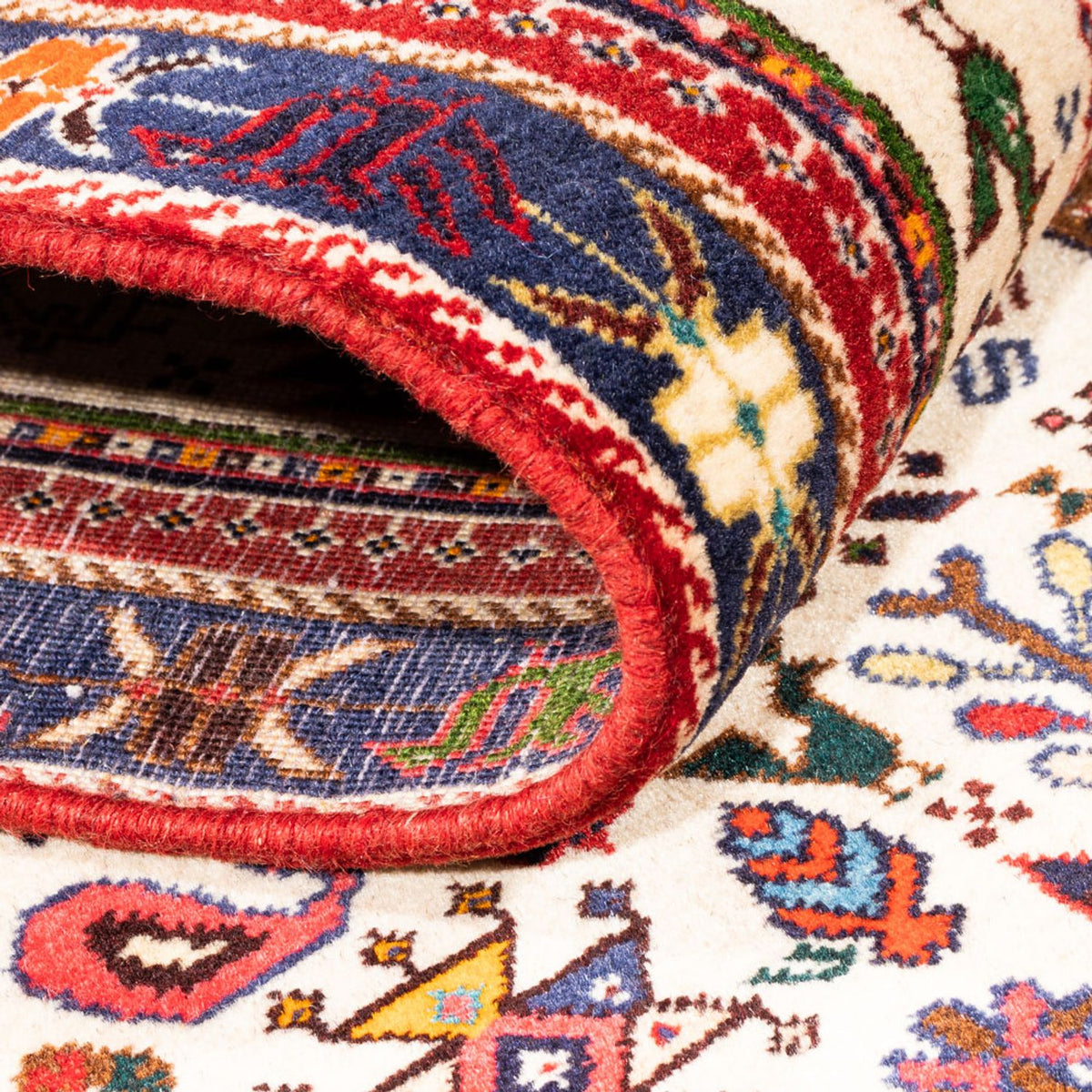 Alfombra de pasillo Alfombra persa - Nómada - 253 x 77 cm - crema