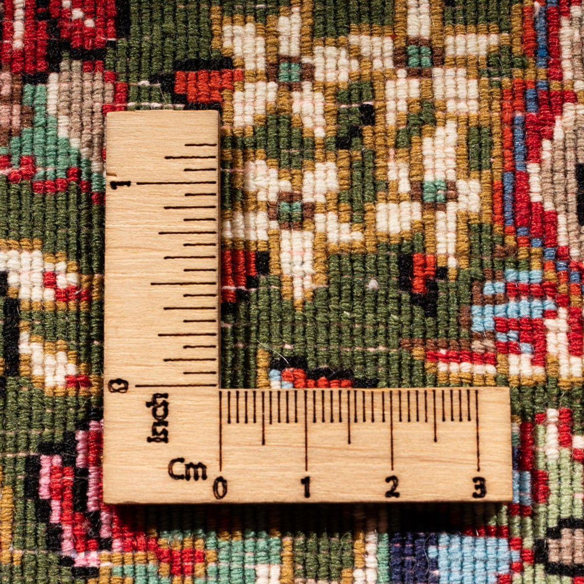 Alfombra de pasillo Alfombra persa - Ghom - 295 x 80 cm - verde