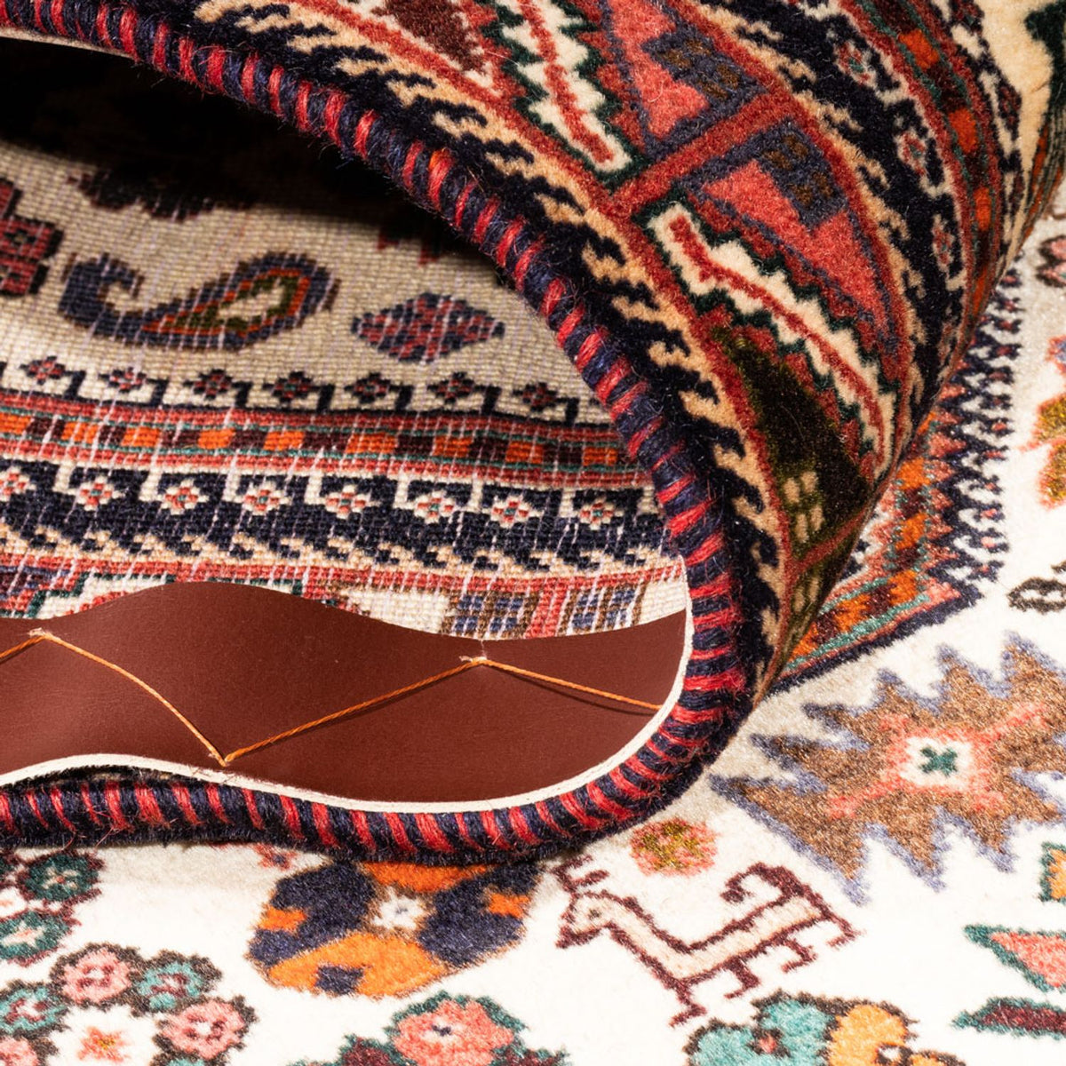 Alfombra de pasillo Alfombra persa - Nómada - 250 x 80 cm - crema