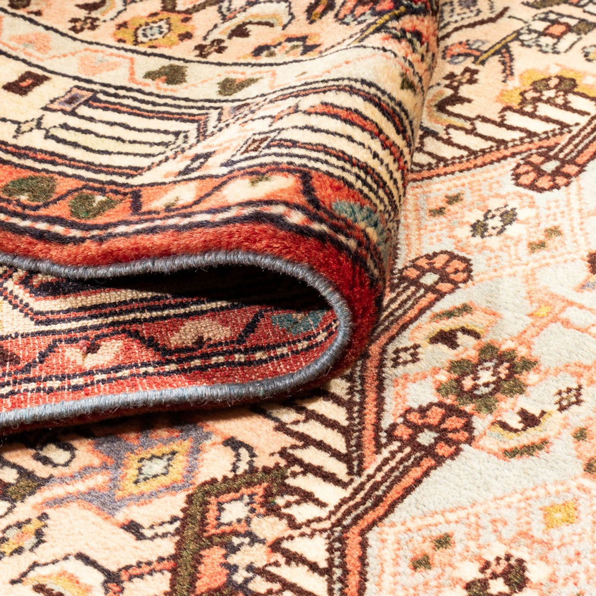 Alfombra de pasillo Alfombra persa - Nómada - 286 x 80 cm - rojo claro