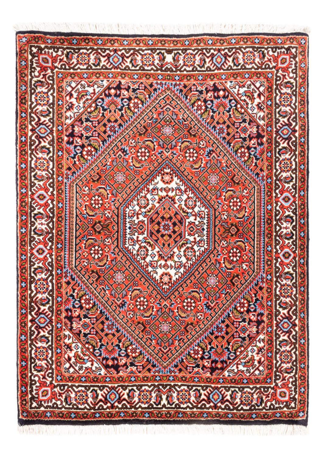 Alfombra persa - Bidjar - 90 x 77 cm - rojo