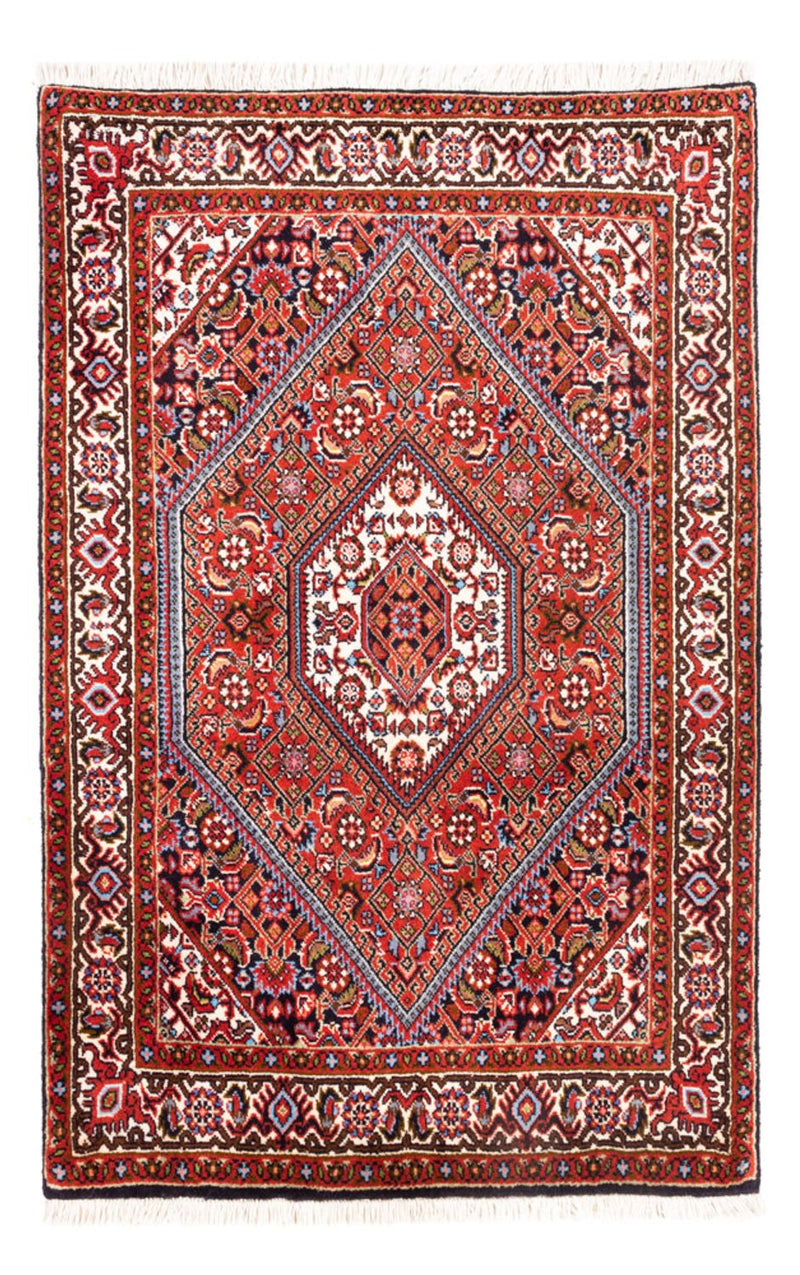 Alfombra persa - Bidjar - 102 x 72 cm - rojo