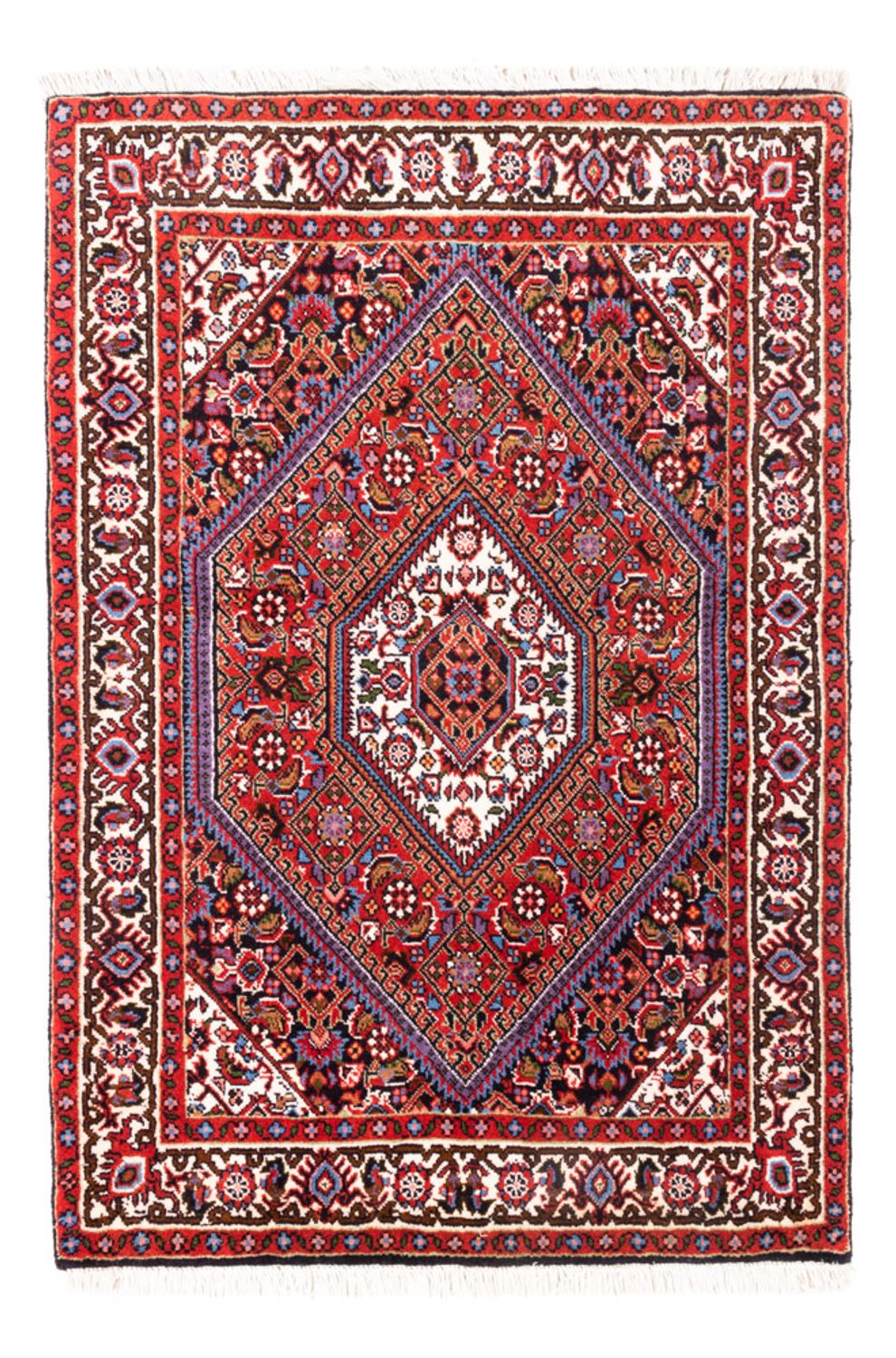 Alfombra persa - Bidjar - 100 x 70 cm - rojo