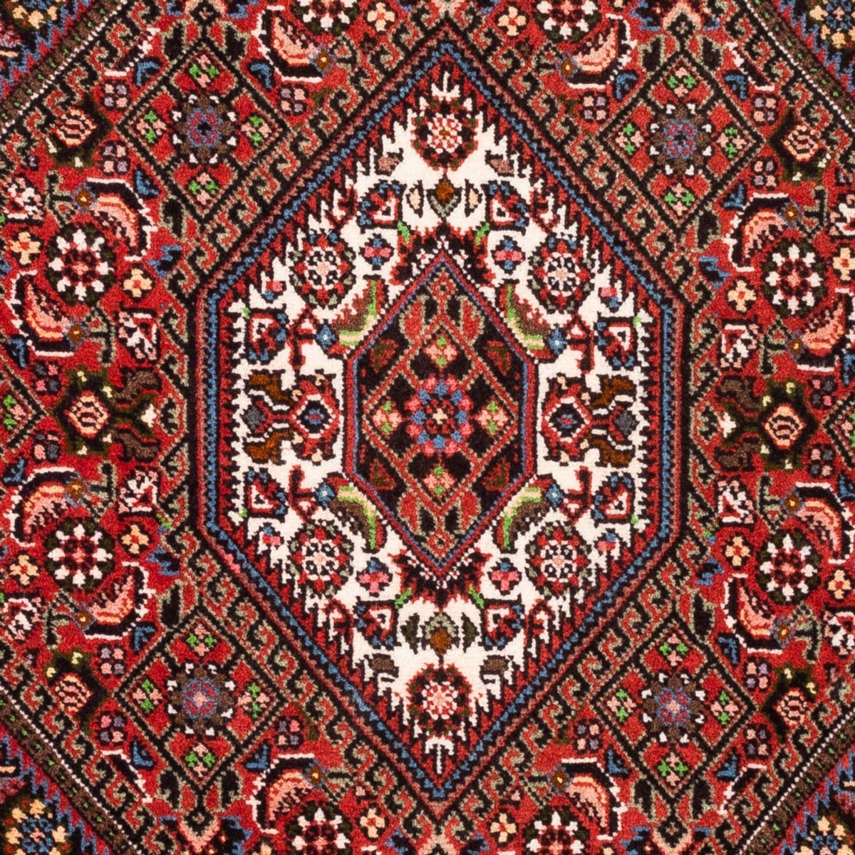 Alfombra persa - Bidjar - 98 x 70 cm - rojo