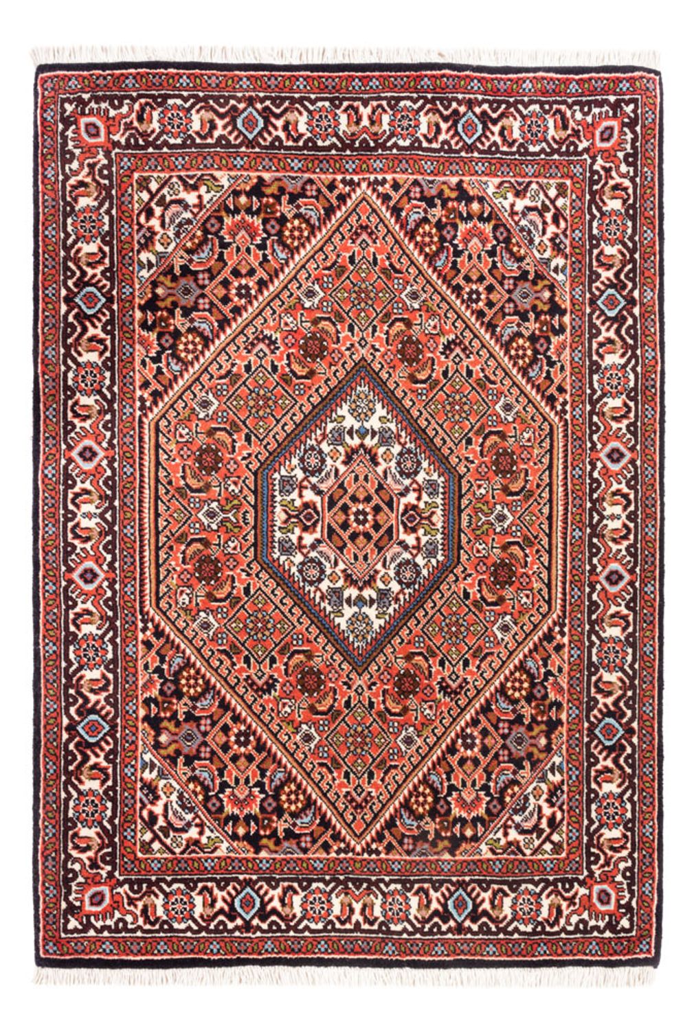 Alfombra persa - Bidjar - 104 x 74 cm - rojo