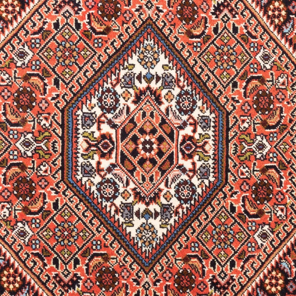 Alfombra persa - Bidjar - 104 x 74 cm - rojo