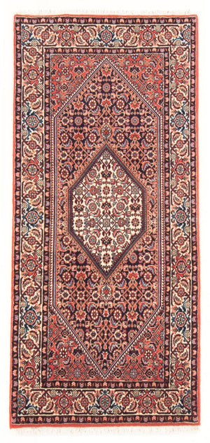 Alfombra persa - Bidjar - 165 x 80 cm - rojo