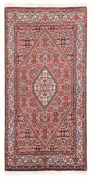 Alfombra persa - Bidjar - 151 x 82 cm - rojo