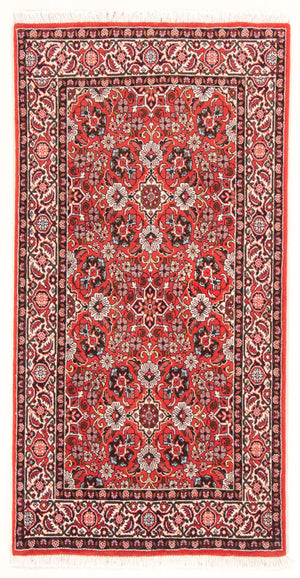 Alfombra persa - Bidjar - 148 x 82 cm - rojo