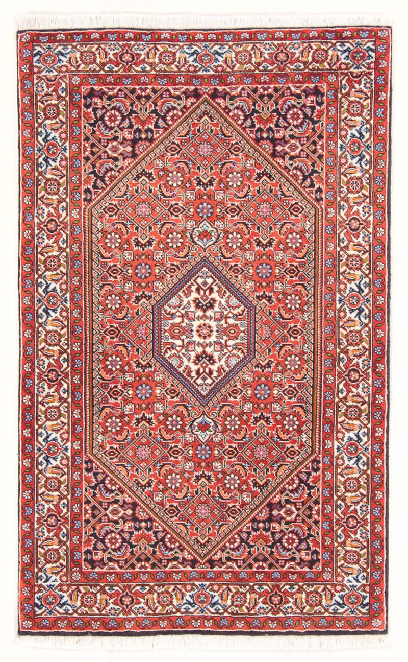 Alfombra persa - Bidjar - 136 x 84 cm - rojo