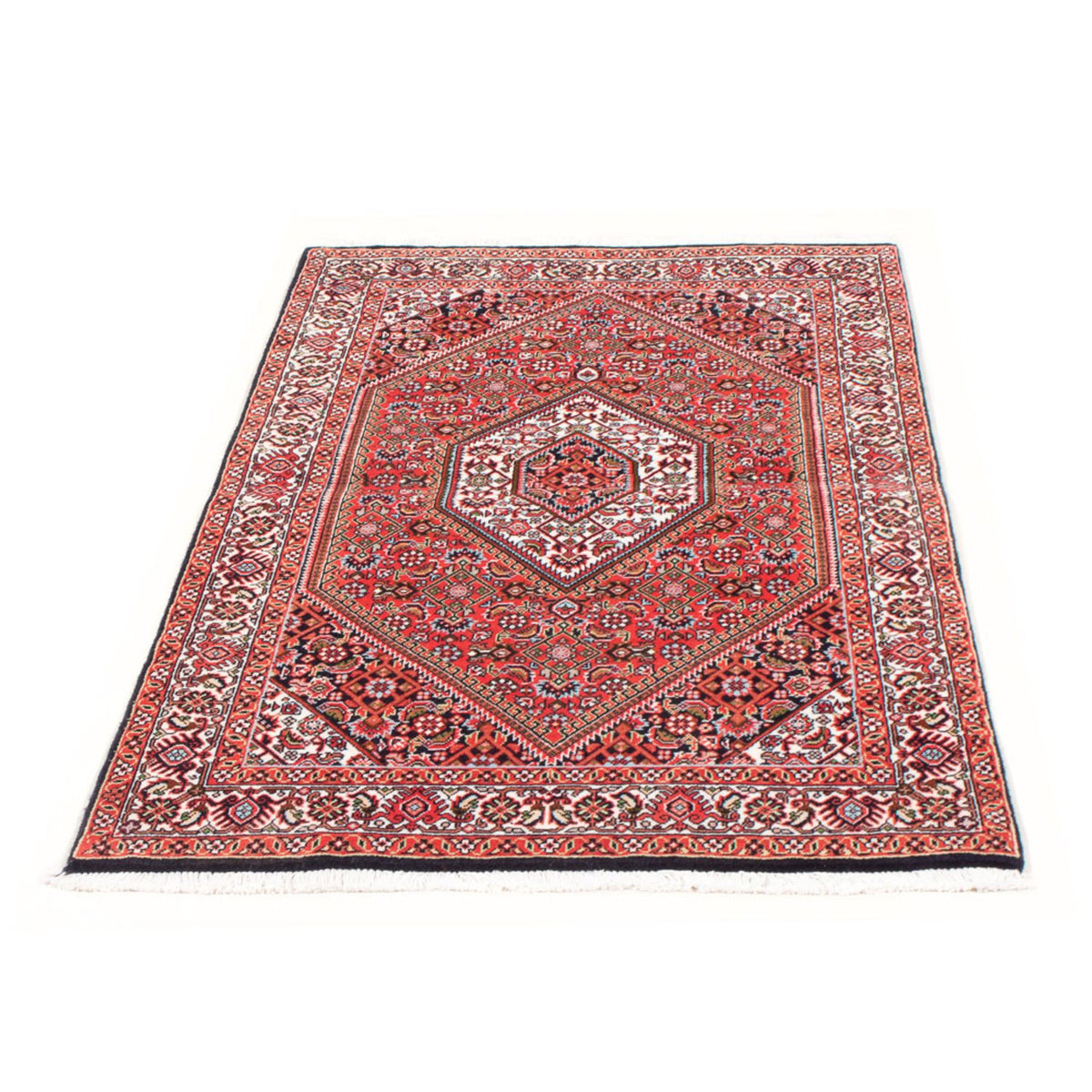 Alfombra persa - Bidjar - 138 x 83 cm - rojo