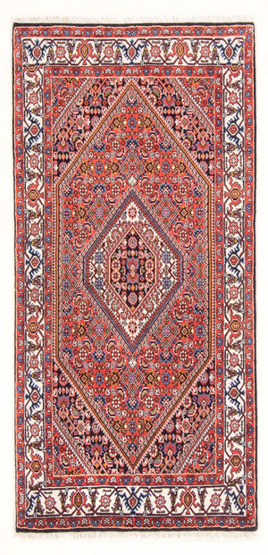 Alfombra persa - Bidjar - 152 x 78 cm - rojo