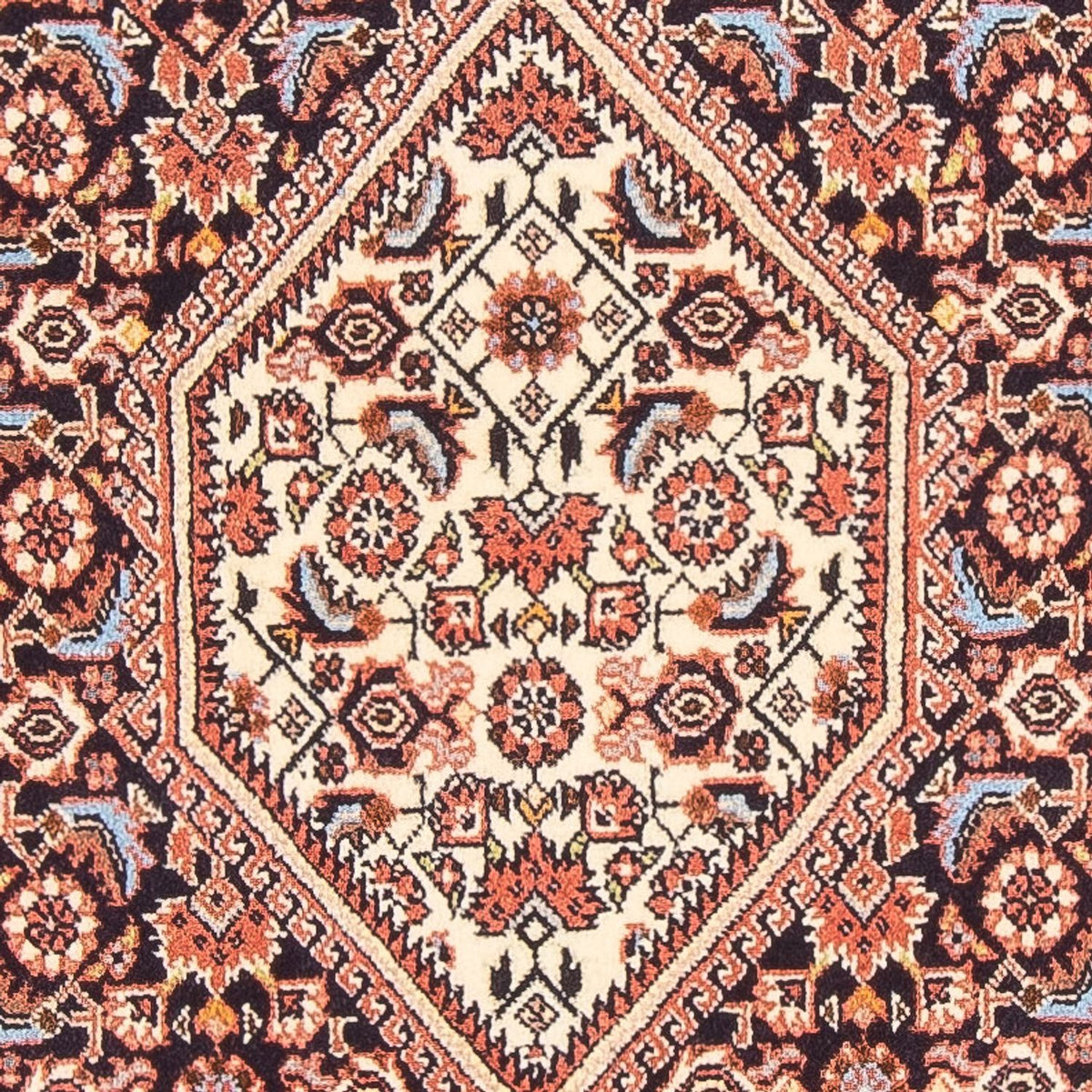 Alfombra persa - Bidjar - 136 x 83 cm - azul oscuro
