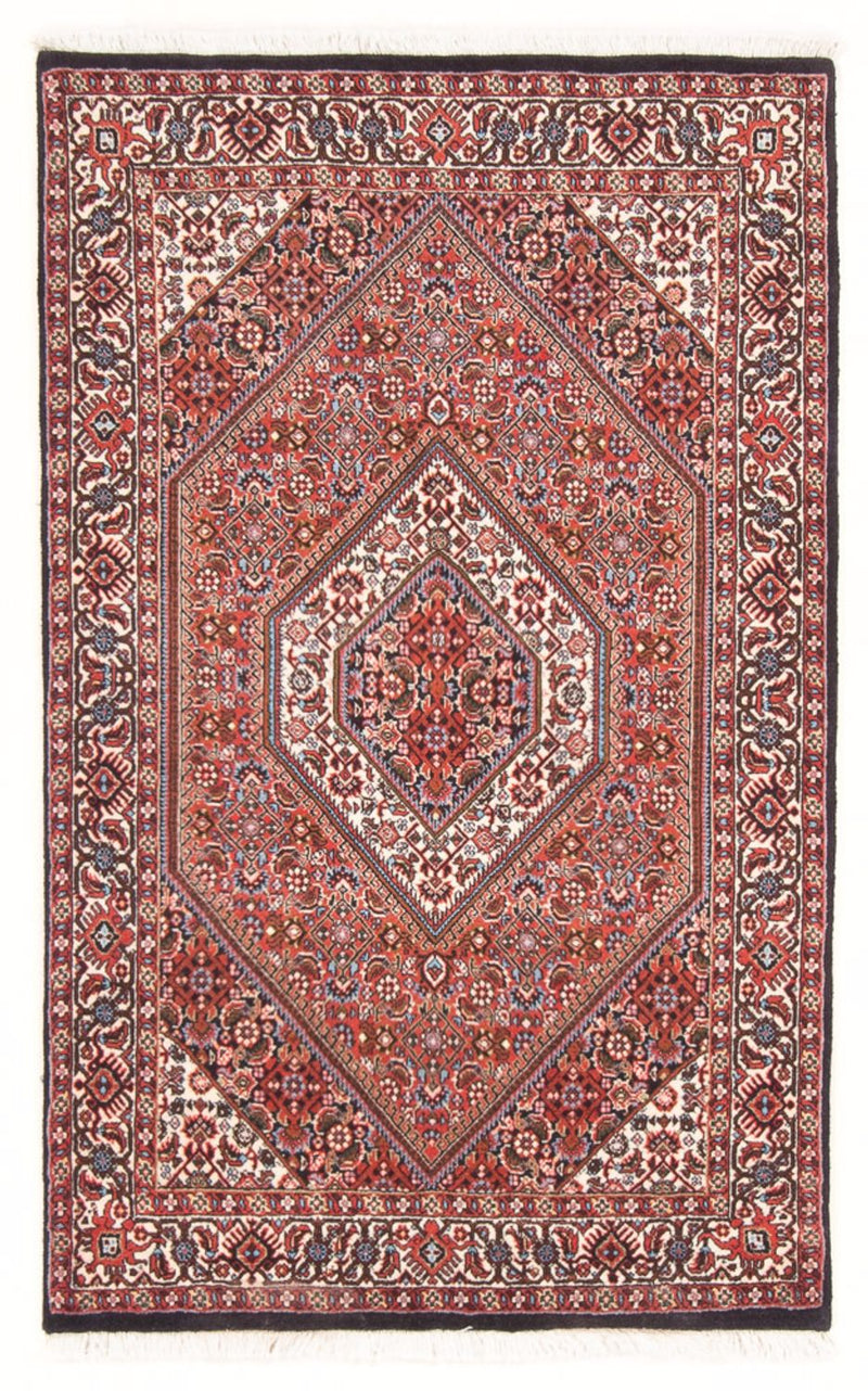 Alfombra persa - Bidjar - 134 x 88 cm - rojo