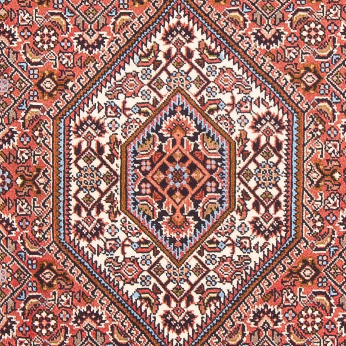 Alfombra persa - Bidjar - 131 x 83 cm - rojo