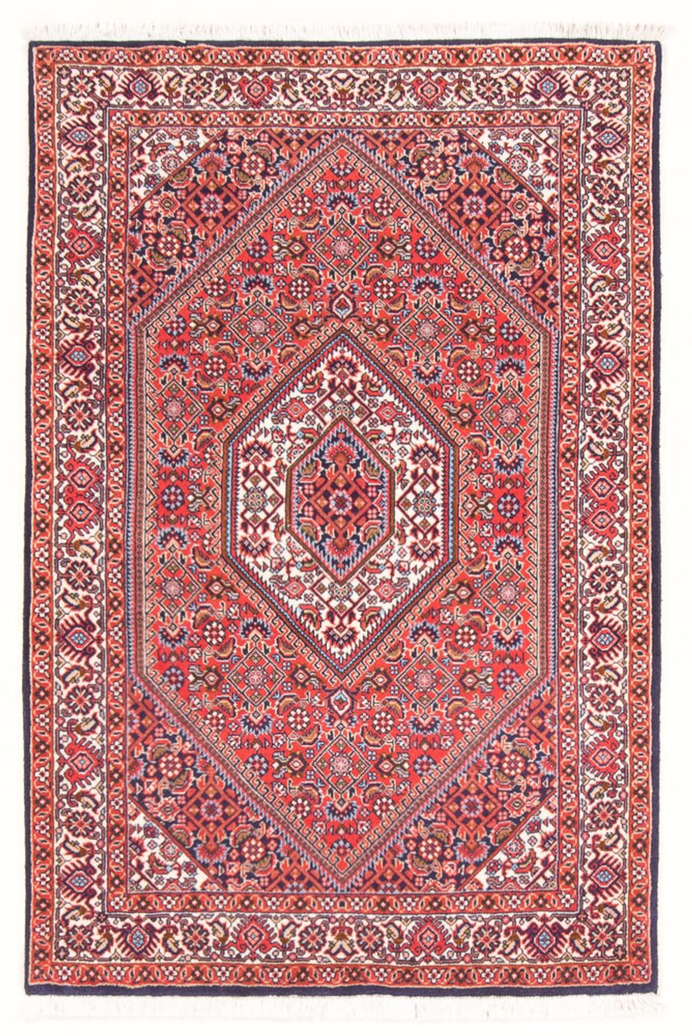 Alfombra persa - Bidjar - 130 x 86 cm - rojo