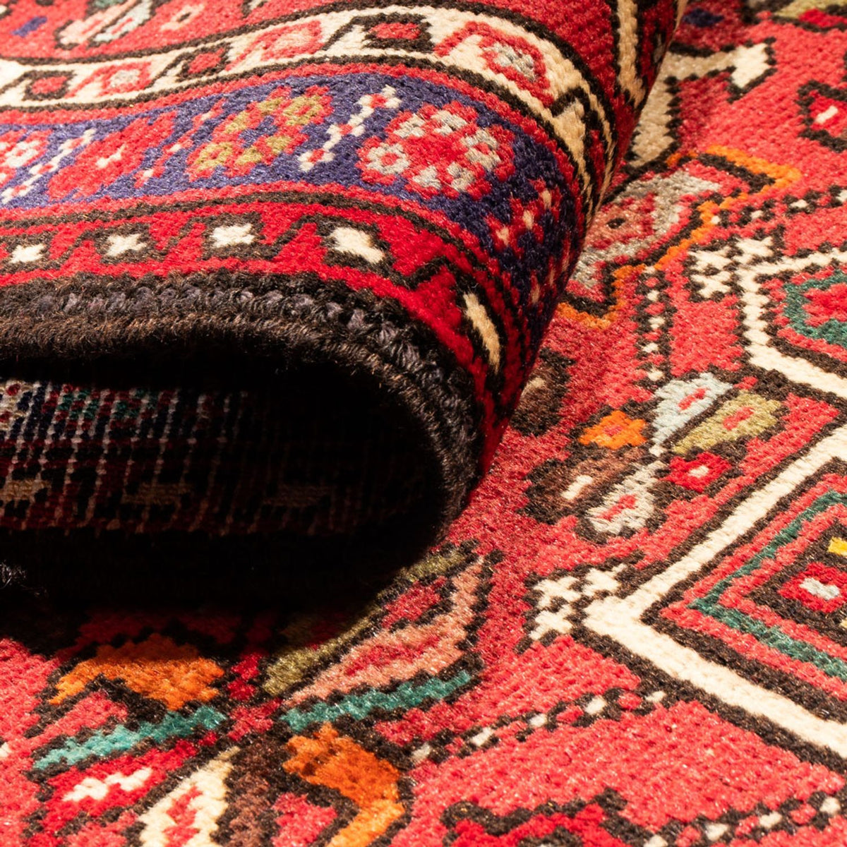 Alfombra de pasillo Alfombra persa - Nómada - 257 x 72 cm - rojo