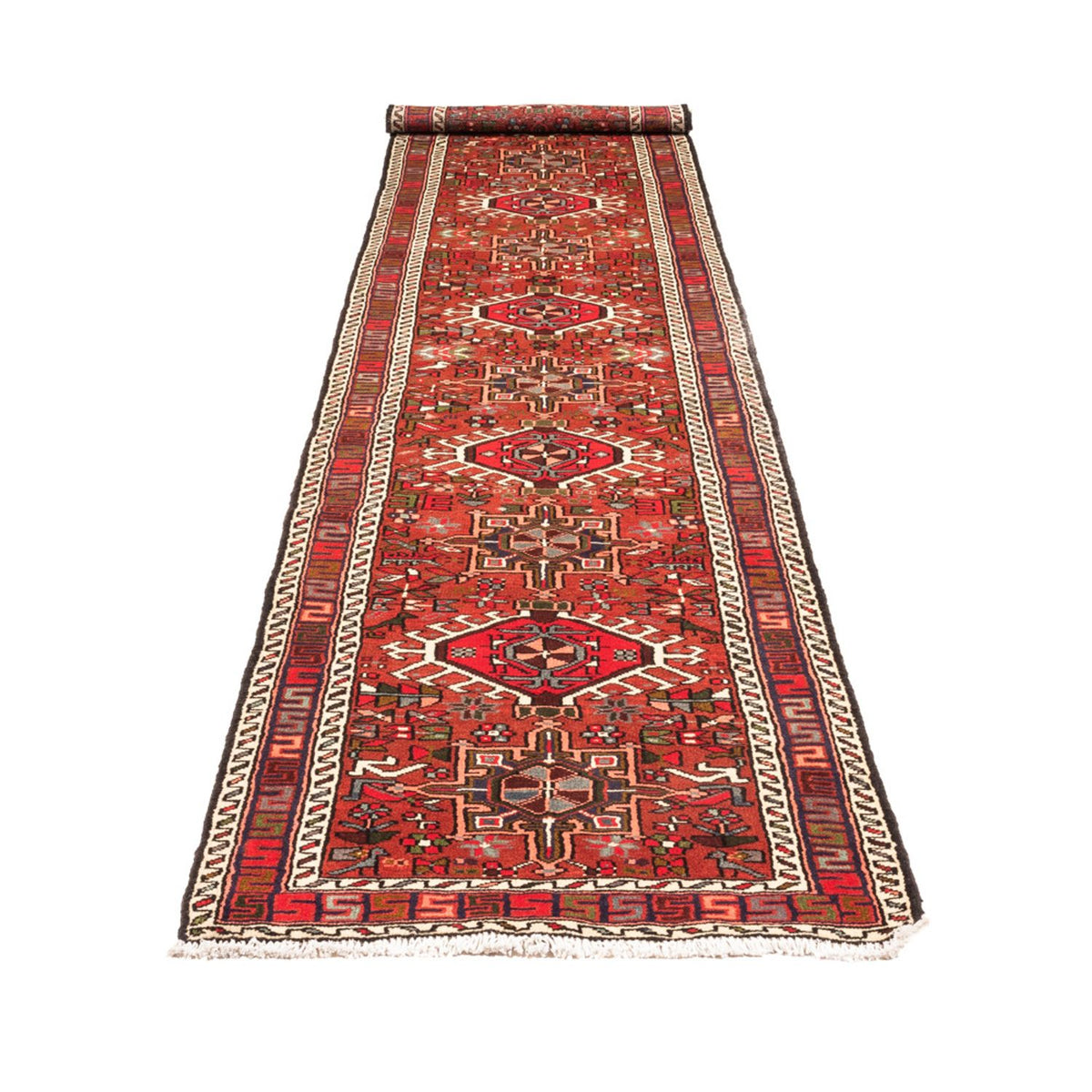 Alfombra de pasillo Alfombra persa - Nómada - 388 x 80 cm - rojo